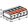 Szybkozłączka uniwersalna LINKA/DRUT 5x 0,2-4mm2 WAGO 221-415 (Paczka 25szt.)