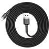 KABEL USB-A / Lightning iPhone Baseus Cafule CALKLF-CG1 200cm Apple 1.5A CZARNO-SZARY W OPLOCIE