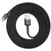 KABEL USB-A / USB-C Baseus Cafule CATKLF-CG1 200cm 2A QC 3.0 CZARNO-SZARY W NYLONOWYM OPLOCIE