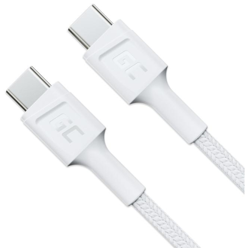 KABEL USB-C / USB-C Green Cell POWERSTREAM 30cm BIAŁY PD 60W ULTRA CHARGE QUICK CHARGE 3.0 KABGC31W