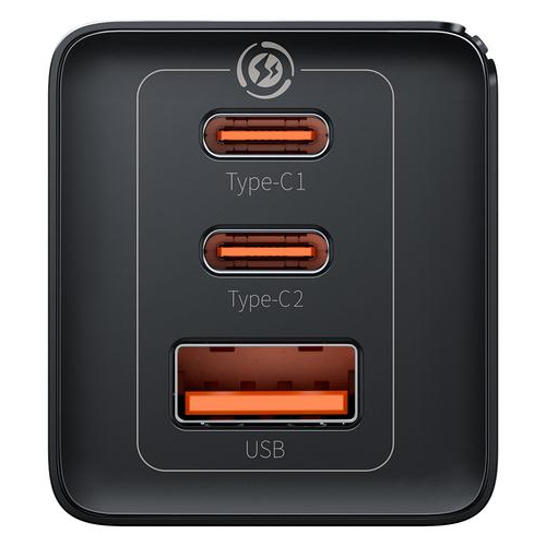 Ładowarka sieciowa Baseus GaN 5 Pro Fast Charger CCGP120201 65W 1x USB-A 2x USB-C PD 3.0 QC 4.0 + kabel USB-C