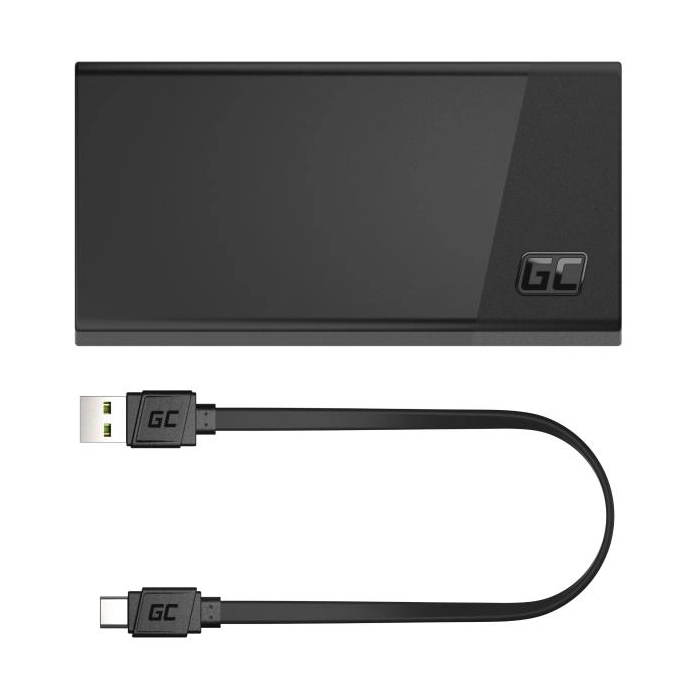 POWERBANK Green Cell PowerPlay20S 20000mAh PD 22,5W QC 3.0 3x USB-C CZARNY
