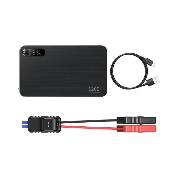 POWERBANK BOOSTER Baseus Super Energy Pro+ Jump Starter C00245700111-00 12000mAh 12V 1200A + KABLE KROKODYLKI