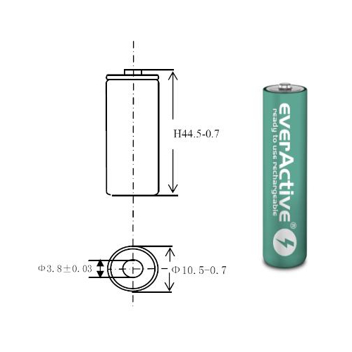 Akumulatorki AAA / R03 Ni-MH everActive 550mAh Infinity Line 3000 cykli (blister 4 szt.)