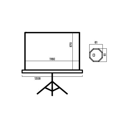 Ekran projekcyjny na statywie Tripod Screen 60 Overmax 4:3 60''