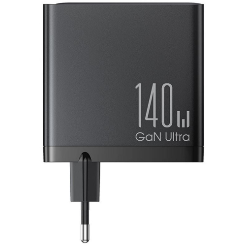 Ładowarka sieciowa Joyroom GaN Ultra JR-TCG05EU 140W PD 3.0 QC 3.0 3x USB-C 1x USB-A czarna + kabel