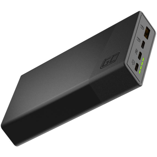POWERBANK Green Cell PowerPlay20S 20000mAh PD 22,5W QC 3.0 3x USB-C CZARNY