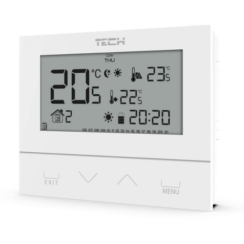 Przewodowy dwustanowy regulator pokojowy biały ST-292v3 Tech sterowniki