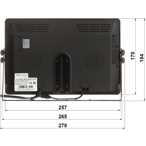 REJESTRATOR MOBILNY Z MONITOREM ATE-NTFT10-T3 4 KANAŁY 10 