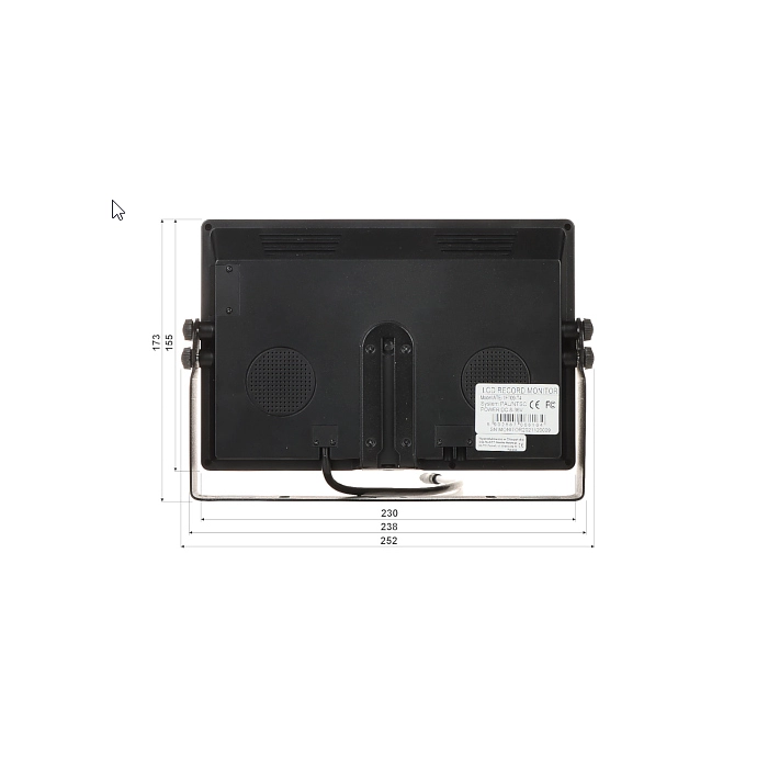 MONITOR SAMOCHODOWY ATE-TFT09-T4 9 