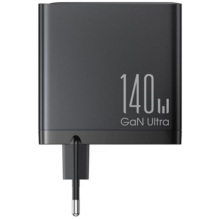 Ładowarka sieciowa Joyroom GaN Ultra JR-TCG05EU 140W PD 3.0 QC 3.0 3x USB-C 1x USB-A czarna + kabel