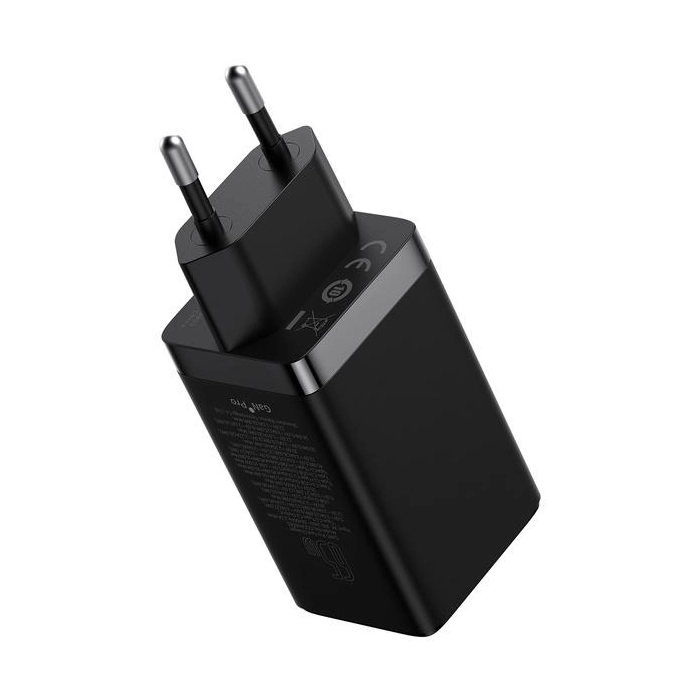 Ładowarka sieciowa Baseus GaN 5 Pro Fast Charger CCGP120201 65W 1x USB-A 2x USB-C PD 3.0 QC 4.0 + kabel USB-C