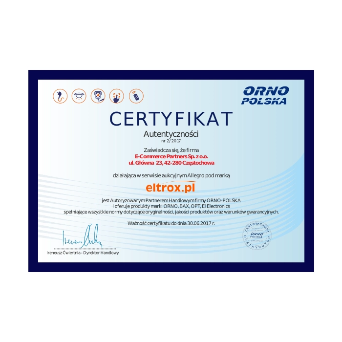 Czujnik ruchu podczerwieni ORNO OR-CR-207 podtynkowy 360° IP20