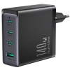 Ładowarka sieciowa Joyroom GaN Ultra JR-TCG05EU 140W PD 3.0 QC 3.0 3x USB-C 1x USB-A czarna + kabel