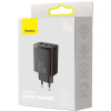 ŁADOWARKA SIECIOWA Baseus Compact Quick Charger CCXJ-E01 30W 2x USB-A 1x USB-C PD 3.0 QC 3.0 CZARNA