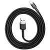 KABEL USB-A / Lightning iPhone Baseus Cafule CALKLF-BG1 100cm Apple 2.4A CZARNO-SZARY W OPLOCIE