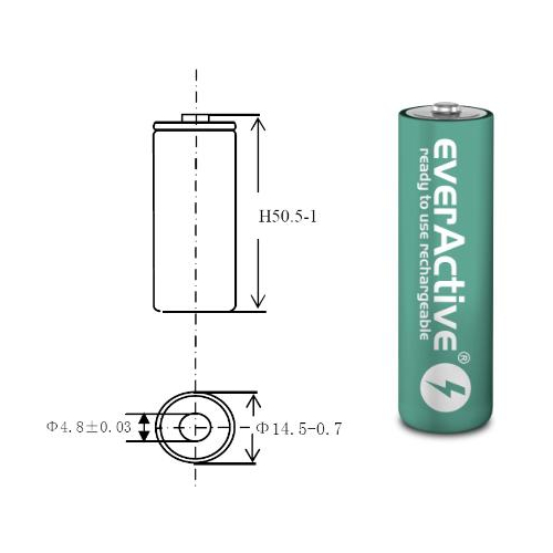Akumulatorki AA / R06 Ni-MH everActive 1100mAh Infinity Line 3000 cykli (blister 4 szt.)