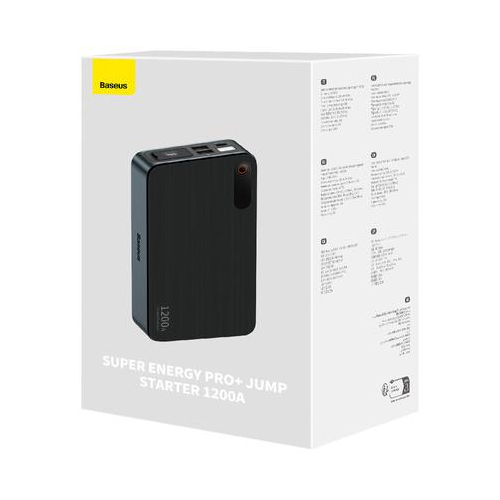 POWERBANK BOOSTER Baseus Super Energy Pro+ Jump Starter C00245700111-00 12000mAh 12V 1200A + KABLE KROKODYLKI