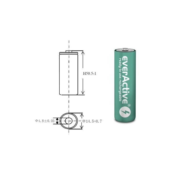 Akumulatorki AA / R06 Ni-MH everActive 1100mAh Infinity Line 3000 cykli (blister 4 szt.)