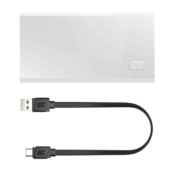 POWERBANK Green Cell PowerPlay20S 20000mAh PD 22,5W QC 3.0 3x USB-C BIAŁY
