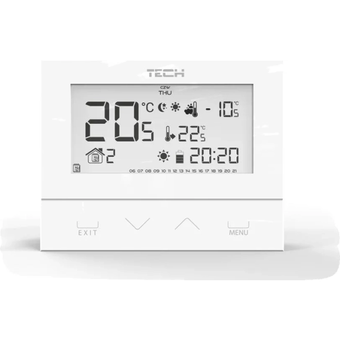 Przewodowy dwustanowy regulator pokojowy biały ST-292v3 Tech sterowniki