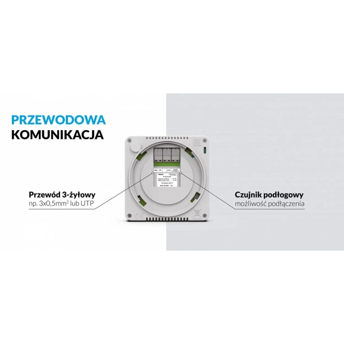 Bezprzewodowy regulator pokojowy biały R-10S PLUS Tech Sterowniki