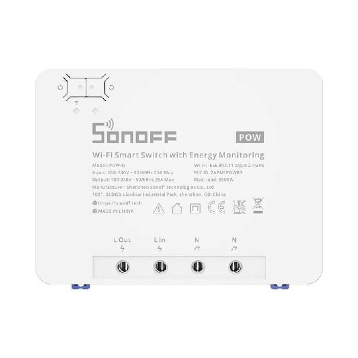 SONOFF sterownik 1-kanałowy 25A WiFi POWR3