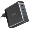 Ładowarka sieciowa Joyroom GaN Ultra JR-TCG05EU 140W PD 3.0 QC 3.0 3x USB-C 1x USB-A czarna + kabel