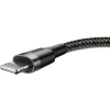 KABEL USB-A / Lightning iPhone Baseus Cafule CALKLF-BG1 100cm Apple 2.4A CZARNO-SZARY W OPLOCIE