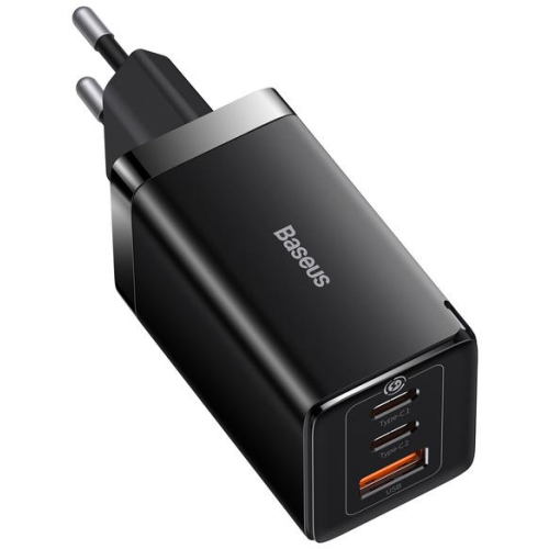 Ładowarka sieciowa Baseus GaN 5 Pro Fast Charger CCGP120201 65W 1x USB-A 2x USB-C PD 3.0 QC 4.0 + kabel USB-C