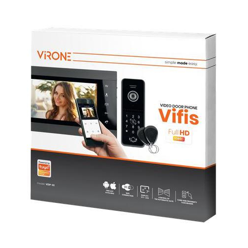 WIDEODOMOFON WI-FI VIRONE VDP-61FHDZD/B TUYA