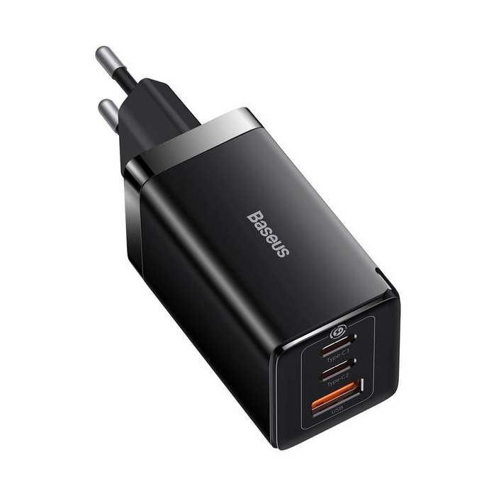 Ładowarka sieciowa Baseus GaN 5 Pro Fast Charger CCGP120201 65W 1x USB-A 2x USB-C PD 3.0 QC 4.0 + kabel USB-C