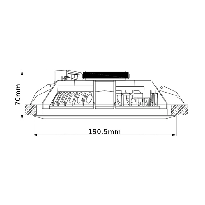 GŁOŚNIK SUFITOWY PODTYNKOWY HQM HQM-SOZ10 10W 100V BIAŁY