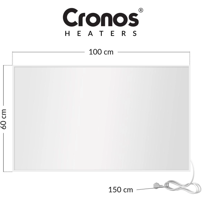 Zestaw Panel grzewczy IR CRONOS Carbon P800 White