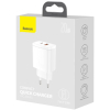 ŁADOWARKA SIECIOWA Baseus Compact Quick Charger CCXJ-B02 20W 1x USB-A 1x USB-C PD 3.0 QC 3.0 BIAŁA