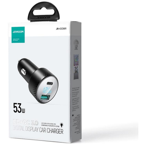 Ładowarka samochodowa Joyroom JR-CCD01 53W 3.0A PD 3.0 QC 3.0 1x USB-A 1x USB-C
