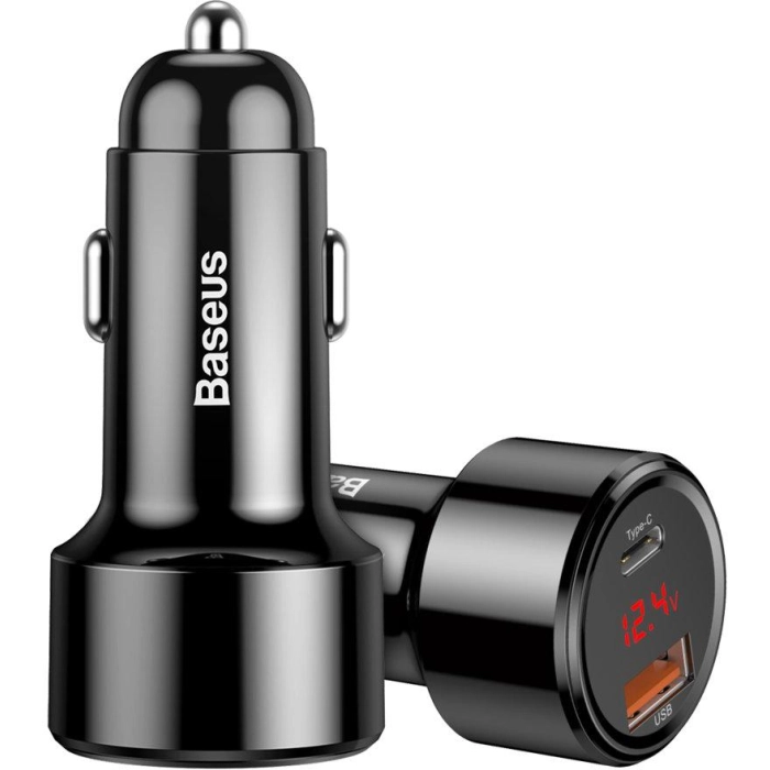 ŁADOWARKA SAMOCHODOWA Baseus Magic CCMLC20C-01 45W 6A 1x USB-A 1x USB-C QC 3.0