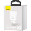 ŁADOWARKA SIECIOWA Baseus Super Si Quick Charger 1C CSUP-J02 30W 1x USB-C PD 3.0 QC 3.0 BIAŁA