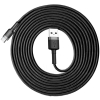 KABEL USB-A / USB-C Baseus Cafule CATKLF-UG1 300cm 3A QC 3.0 CZARNO-SZARY W NYLONOWYM OPLOCIE