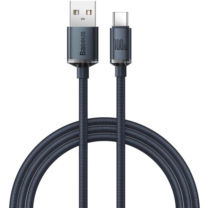 KABEL USB-A / USB-C Baseus Crystal CAJY000401 120cm 100W 6A QC 3.0 W OPLOCIE PREMIUM