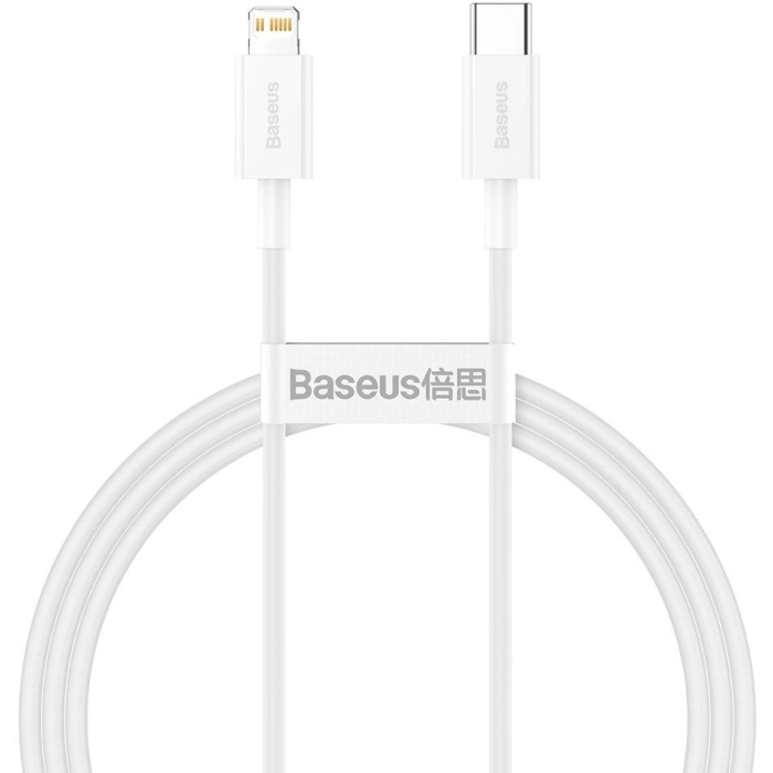 KABEL USB-C / Lightning iPhone Baseus Superior CATLYS-A02 1m 20W PD Quick Charging BIAŁY PREMIUM