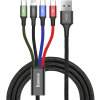 KABEL 4w1 USB-A / Lighting iPhone 2x USB-C micro-USB Baseus Cafule CA1T4-B01 1.2m 3.5A W OPLOCIE