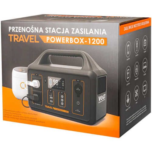 Przenośna stacja zasilania Volt Polska TRAVEL POWERBOX OPTI 1200