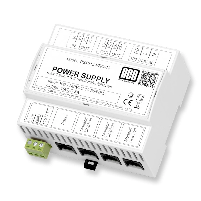 ACO PS45-15-PRO-13 Zasilacz video DIN 15V, 3A