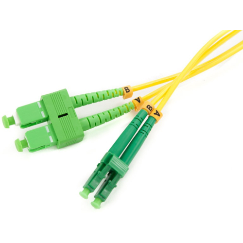PATCHCORD ŚWIATŁOWODOWY SM 1M DUPLEX 9/125, SC/APC-LC/APC 3MM