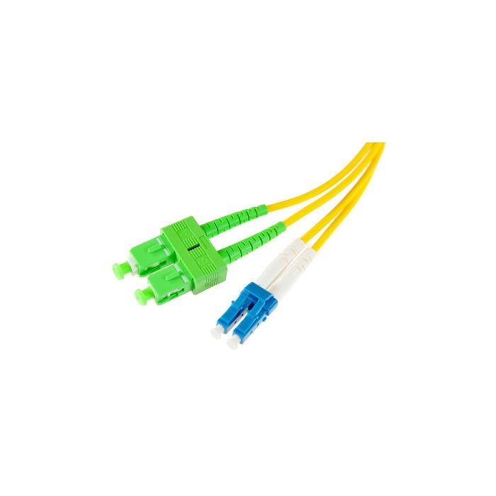 PATCHCORD ŚWIATŁOWODOWY SM 0,5M DUPLEX 9/125, SC/APC-LC/UPC 3.0MM