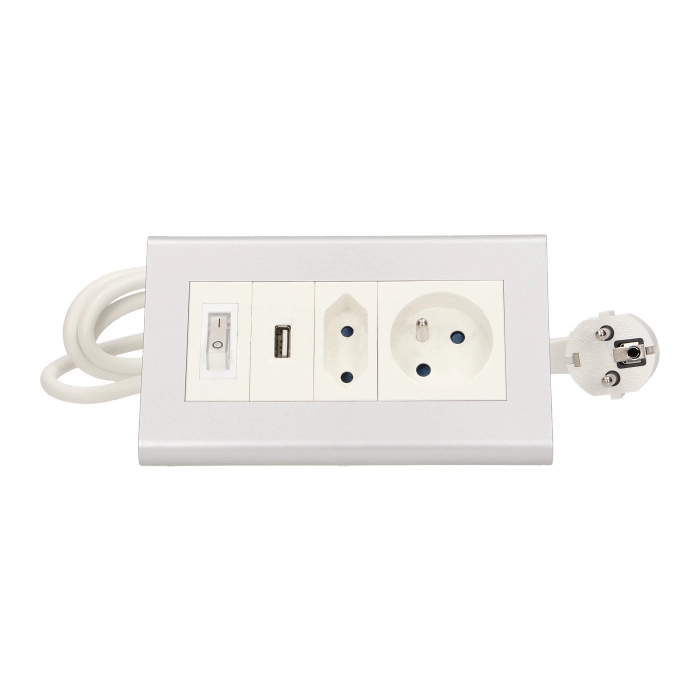 Przedłużacz biurkowy z wyłącznikiem ORNO OR-AE-1328 2x250V AC i USB